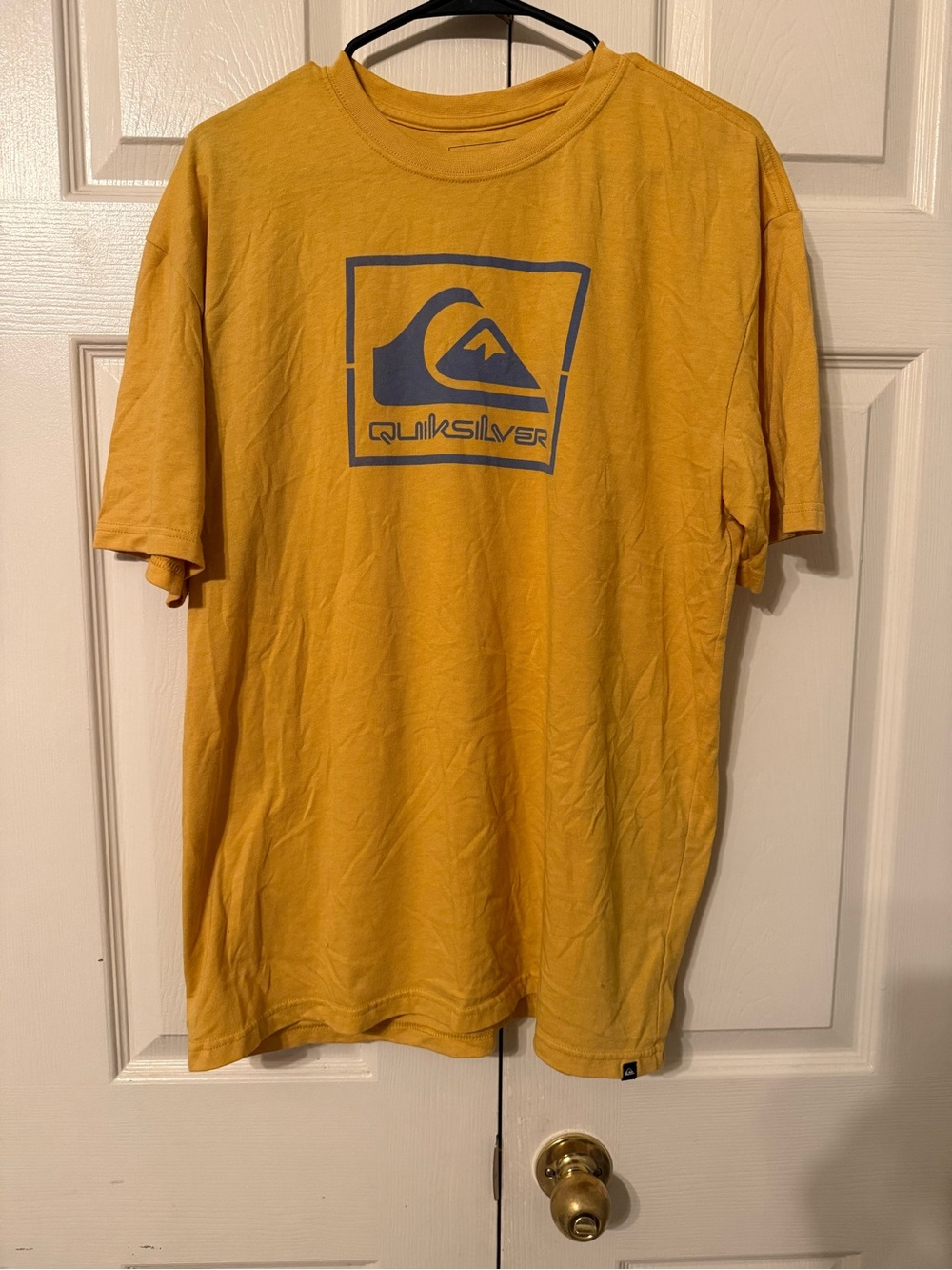 Quiksilver Yellow Mustard Logo Short Sleeve Tee